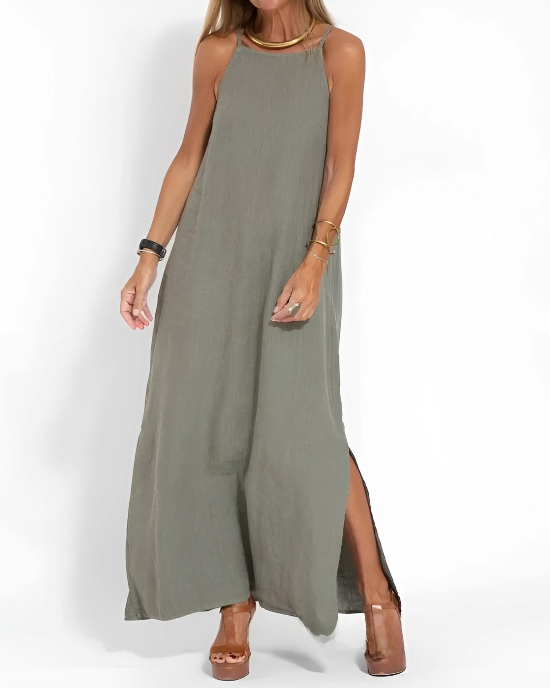 Vestido Stella - Linho Premium | Super Fresco (Estilo Americano e Europeu)