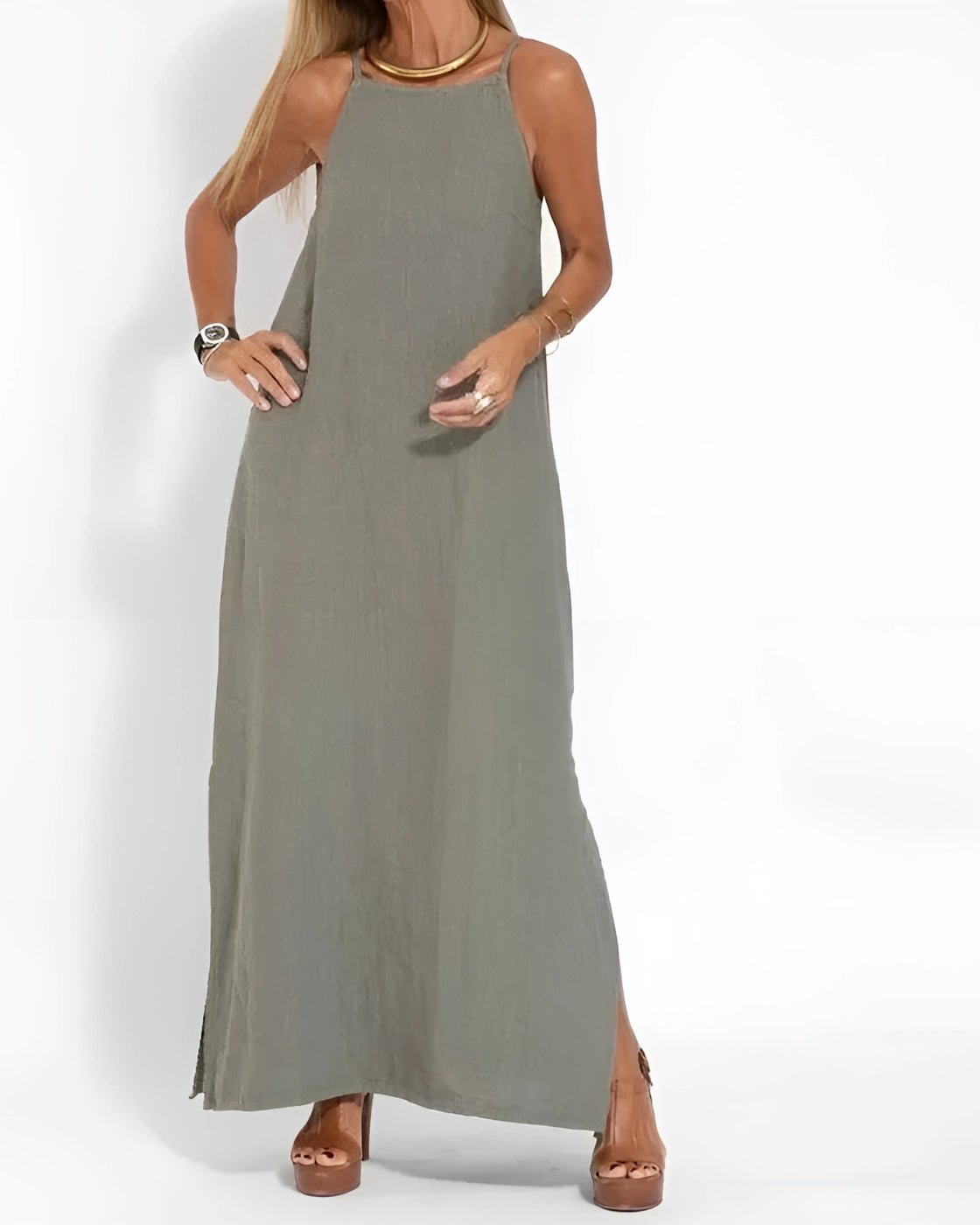 Vestido Stella - Linho Premium | Super Fresco (Estilo Americano e Europeu)
