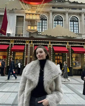 Casaco Sabrina com Textura Felpuda