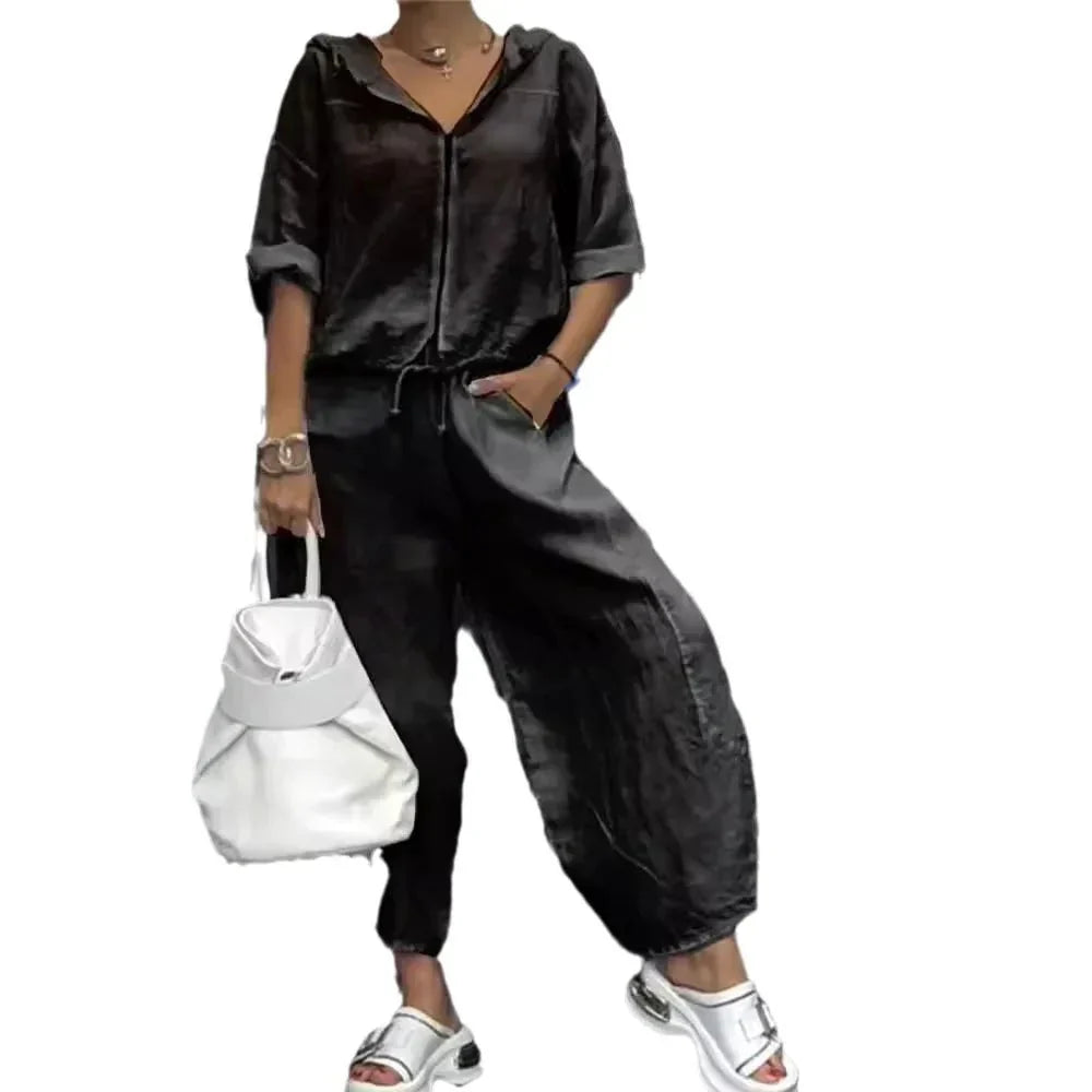 Conjunto Andressa - Elegância em linho must-have 2026 (tendência Italiana)
