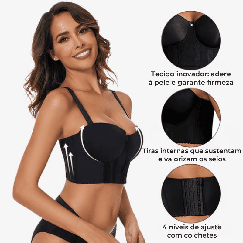Kit 2 Sutiãs Corset Modelador + Alças Removíveis Grátis