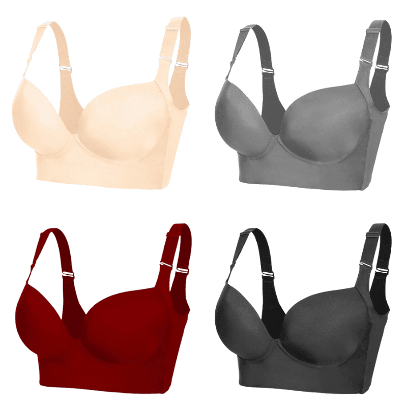 Kit 4 Sutiãs Becca Push-Up Modelador